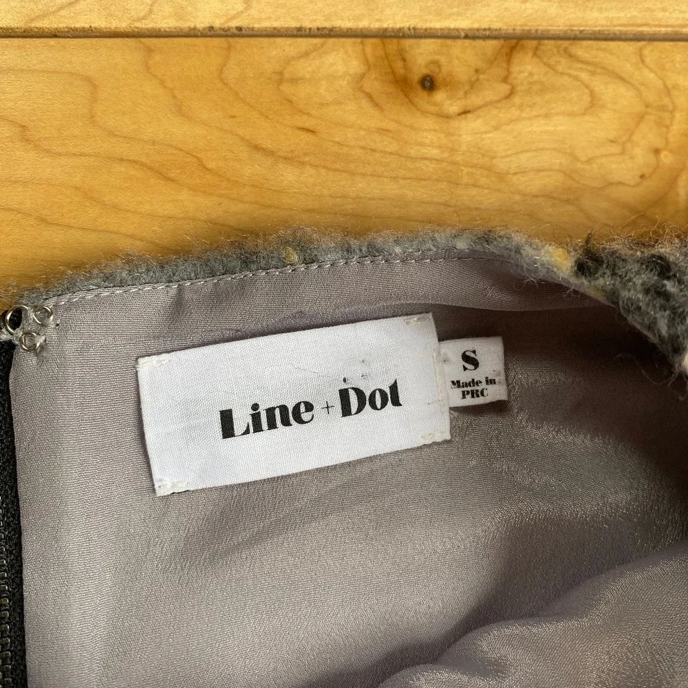 {Anthro} Line & Dot Frontier Plaid‎ Dress S